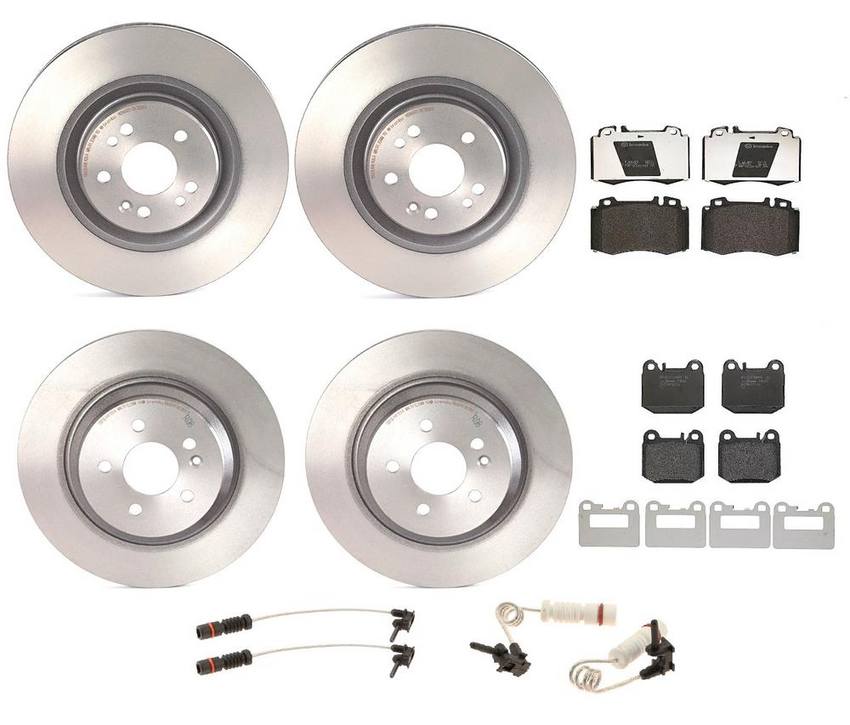 Brembo Brake Pads and Rotors Kit - Front and Rear (345mm/331mm) (Low-Met)